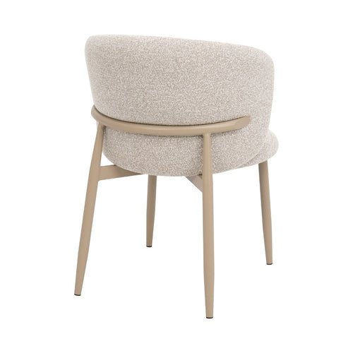 DÉJA Living Eetkamerstoel Varde - Stof - Beige/Beige - Set van 2