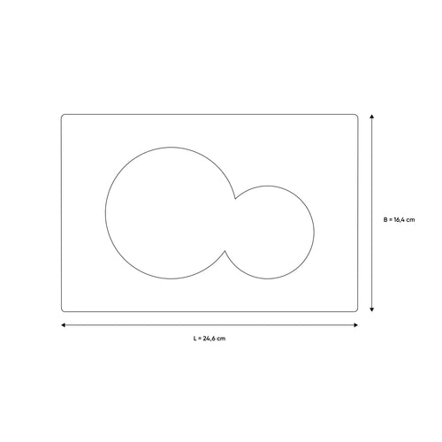 Decoplates wc paneel front, rechthoekig liggend - zwart - 24.6x16.4cm - vtwonen shop