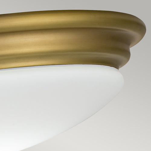 Elstead Brompton Decoratieve inbouwplafondlamp van geborsteld messing, IP44