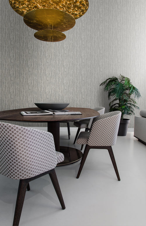 Origin Wallcoverings behang strepen bruin en glanzend goud - 53 cm x 10,05 m - 346640 - vtwonen shop