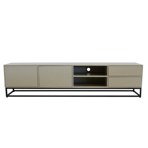 Giga Meubel Tv-meubel Cervi - Mangohout/Metaal - Taupe - 210x42x50cm - vtwonen shop
