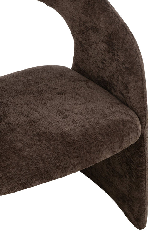 J-Line stoel Anise - textiel - donkerbruin