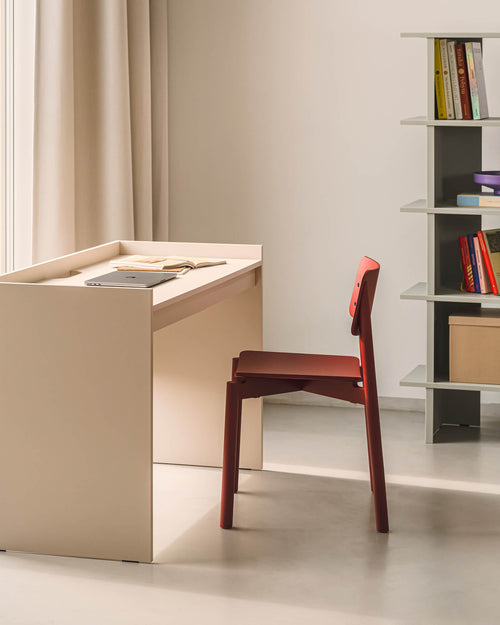 noo.ma Wem eetkamerstoel - ergonomisch gevormd multiplex met eikenfineer, massief eiken poten