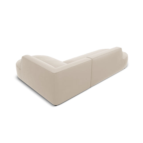 Cosmopolitan Design - Modulaire hoekbank rechts Siena 4-zits, flueel beige - 180x273x69cm