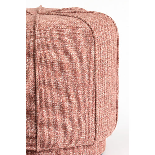 Light & Living poef Belisso - roze - Ø50.5cm
