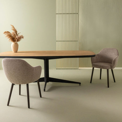 Signature - ERNEST Set van 2 fauteuils - Lichtgrijs - 52x51x77 cm