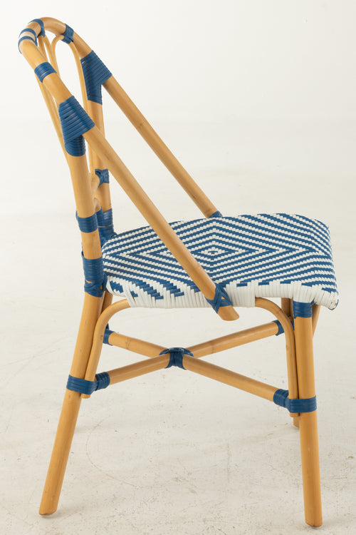 J-Line stoel live - jute/kunststof - naturel/blauw