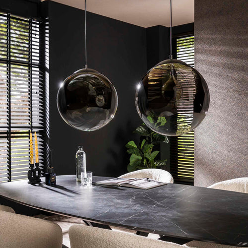 Giga Meubel Hanglamp Bubble Shaded XL - Zwart - 2-Lichts - 110x40x150cm - vtwonen shop