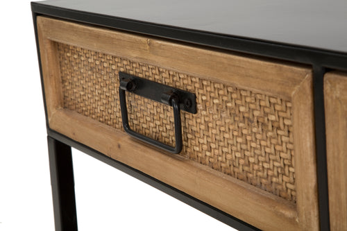 Mauro Ferretti tv-meubel - 95x38x38 cm - bruin/zwart