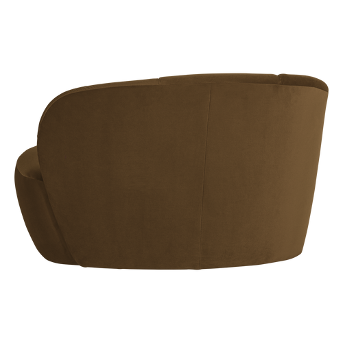 WOOOD 2-zits bankje links Mojo - Velvet - Honinggeel - 73x112x77