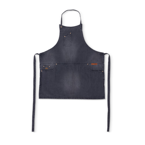 Dutchdeluxes Keuken -en barbecue schort - met 5 zakken - Grijs denim - vtwonen shop