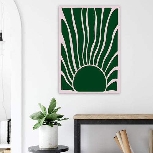 Artfulprints Poster met Lijst Matisse – Flora flow   - 50x70 cm - Donkergroen