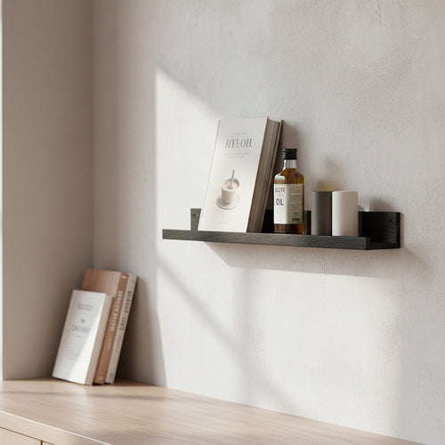 Raw materials fotoplank Factory - FSC gerecycled hout - zwart - 75x8x8 cm - vtwonen shop