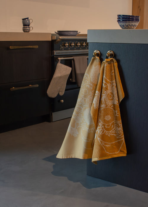 Luxe Keukendoek en Theedoek - Van Gogh Museum - Sunflowers Geel - Bunzlau Castle - 100% biologisch GOTS katoen