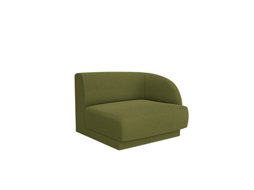 Micadoni rechter module Miley boucle donker olijfgroen - 90x90x70cm
