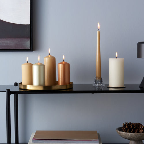 Bolsius gladde dinerkaarsen metallic - goud - 24,5 cm - vtwonen shop