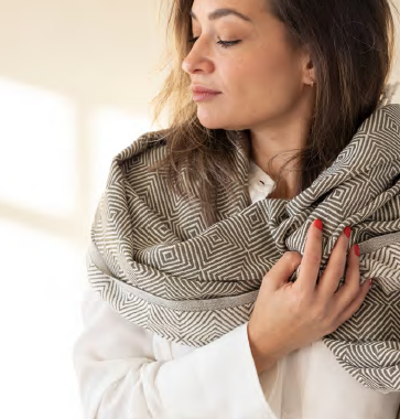 Return to Sender Plaid 100 x 190 cm grijs, hamamdoek van katoen - vtwonen shop