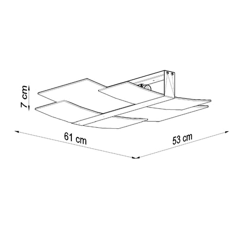 Sollux Lighting Plafondlamp CELIA wit - 61x53x7cm