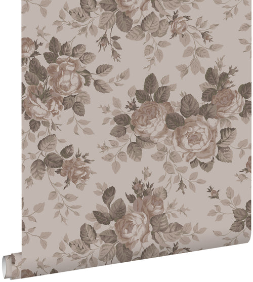 ESTAhome behang vintage bloemen oudroze - 50 x 900 cm - 139404