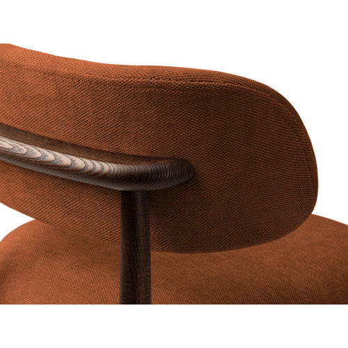 Set van 2 stoelen Evan chenille oranje - 51x49.5x77cm