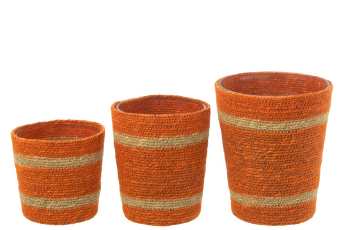 J-Line geurkaars Mand - Vanilla Escape - oranje - large - 75U