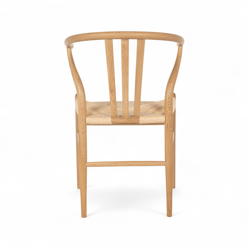 Furnhouse eetkamerstoel Nicoline - Natuurlijk eikenhout - Papiergaren - Set van 2