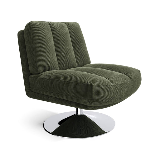 Sia Home - Fauteuil TIMELESS - Corduroy - Retro groen - 60.14cm
