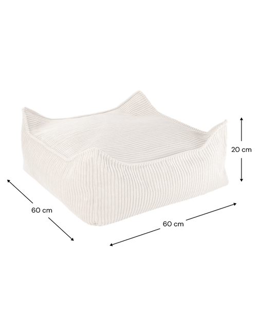 Wigiwama Vierkante Poef - Wit - vtwonen shop