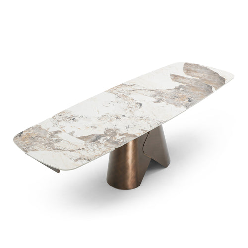 Premium Interiors - Uitschuifbare eettafel LACE - pandora-keramiek pandora 240cm