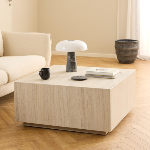 Rebellenclub Salontafel Gubbio - 90 x 90 cm - Beige - vtwonen shop