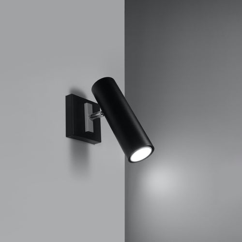 Sollux Lighting Wandlamp DIREZIONE zwart - 8x8x20cm