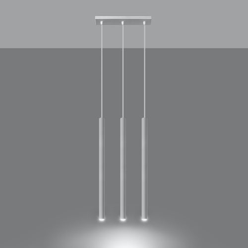 Sollux Lighting Hanglamp PASTELO 3 wit - 30x5x90cm