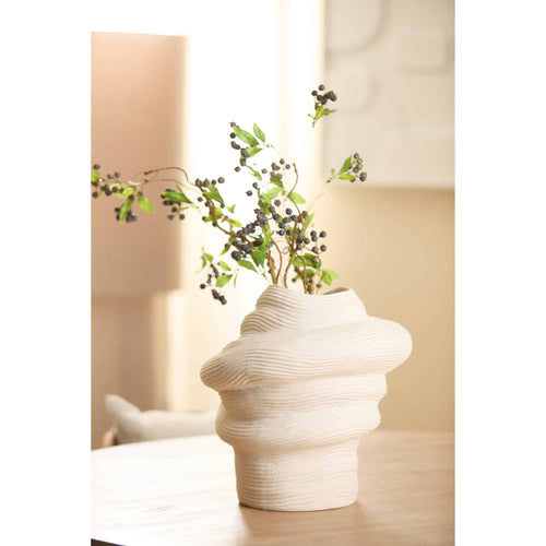 Light & Living vaas Luzz - wit - 33.5x32x34cm