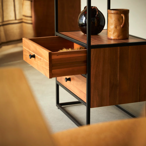 Tikamoon Kolomkast van massief acacia en metaal - Naturel - vtwonen shop