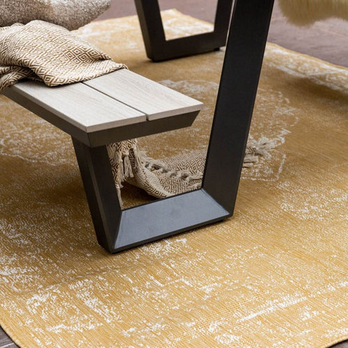 Buitenkleed sage - Geel/Okergeel - dubbelzijdig - EVA Interior - 200 x 290 cm