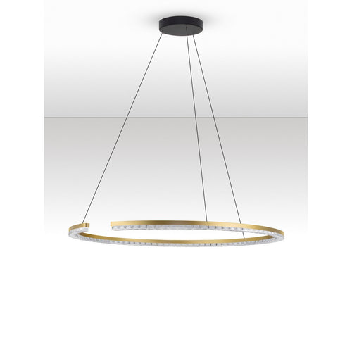 Nova Luce GREAMY Geïntegreerde LED-hanglamp, goudkleurig, Triac dimbaar, 43W, 2795lm, 3000K