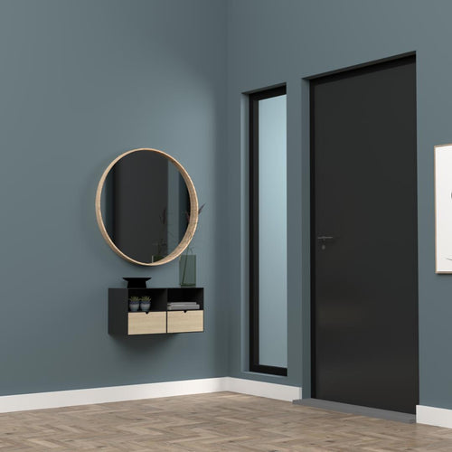 Rebellenclub Nachtkastje Bath - Zwart met bamboe lade - vtwonen shop