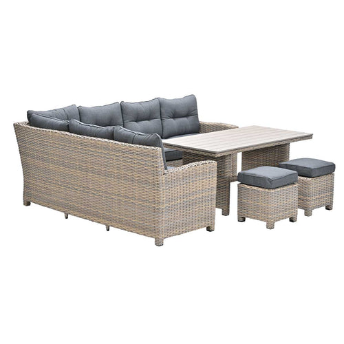 Garden Impressions lounge dining set Alaska vintage willow - 6-delig - links