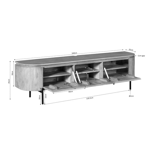 Starfurn - Tv meubel Excellent - Beige - 35x160x45 cm