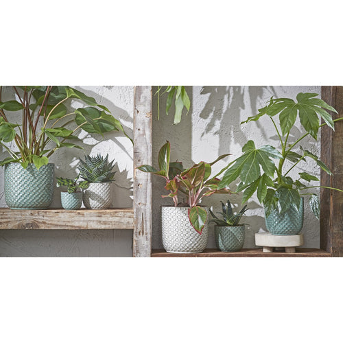 Mica Decorations Daan Bloempot - H18 x Ø19 cm - Wit