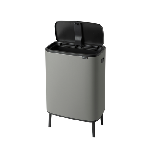 Brabantia Bo Touch Bin Hi, met 1 binnenemmer, 60 liter - Mineral Concrete Grey