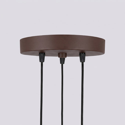 Sollux Lighting Hanglamp KARBON 3P bruin - 19,5x19,5x108cm