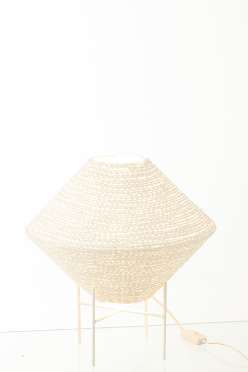 J-Line hanglamp Ufo - zeegras - wit - small