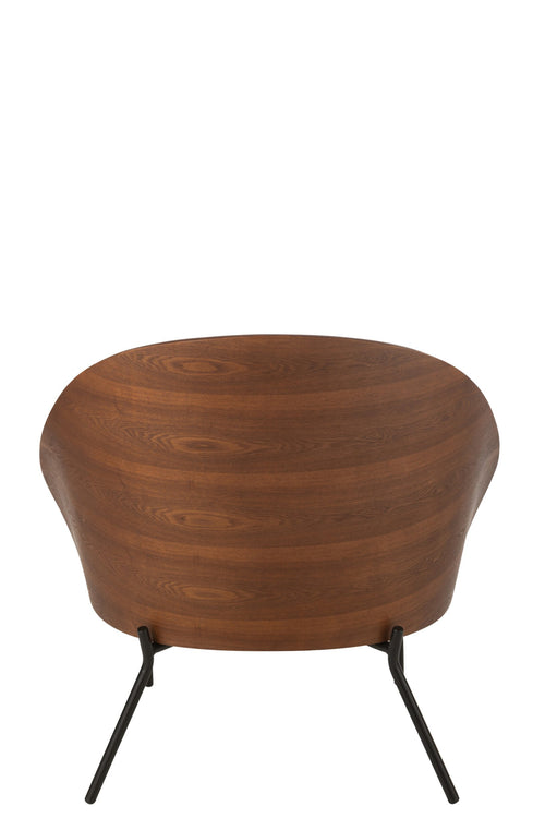 J-Line loungestoel - multiplex/metaal - bruin/beige