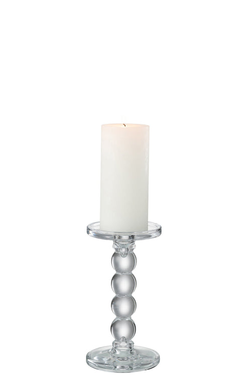 J-Line kaarshouder Drupels - glas - transparant - medium