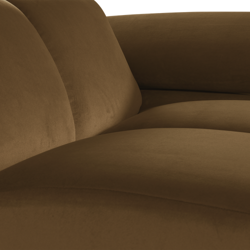 WOOOD 1-zits bank arm rechts Mojo - Velvet - Honinggeel - 74x124x97