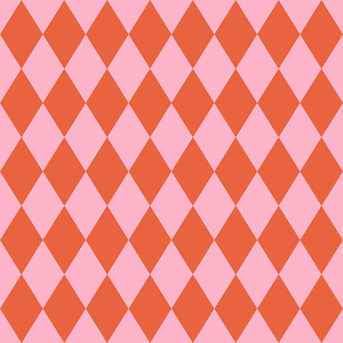 ESTAhome behang ruiten oranje en roze - 50 x 900 cm - 131602 - vtwonen shop