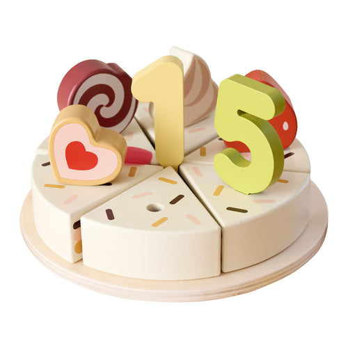 Petite Amélie Verjaardagstaart van hout - 23-delig - Cake - vtwonen shop