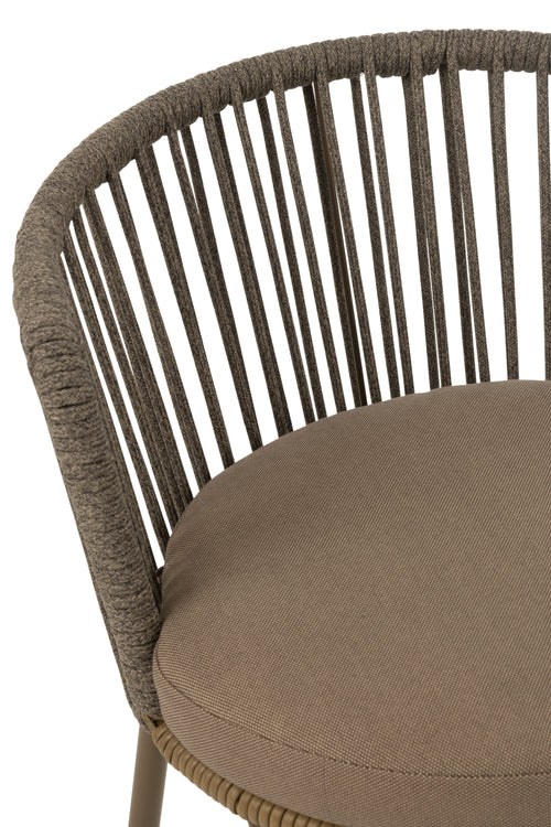 J-Line stoel Toa - metaal/touw - bruin - vtwonen shop