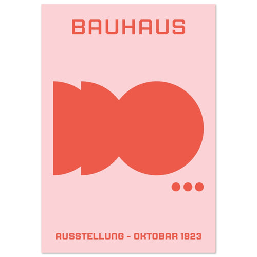 Artfulprints Poster met Lijst Bauhaus - Ausstellung oktobar 1923   - 70x100 cm - Roze